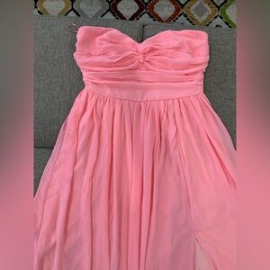 Charming Pink strapless Dress